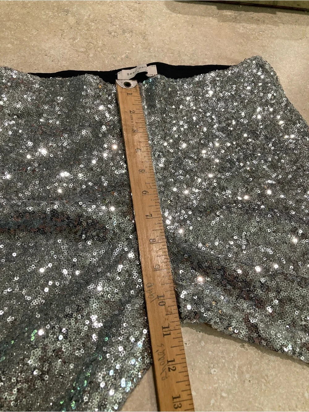 Bear Dance Silver Sequin girls Leggings size S